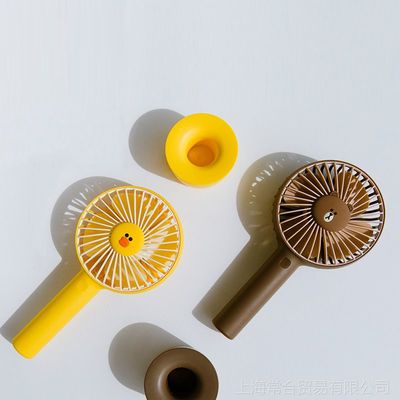 韩国新款布朗熊手持便携小风扇 萌趣与清凉的完美结合，USB充电静音桌面宿舍必备